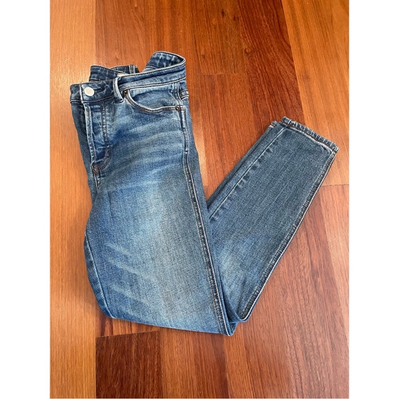 Free People Blue Denim Ankle Cut Skinny Jeans Size 27 $170 - Picture 6 of 6
